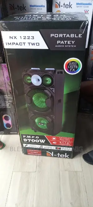 N-Take Impact Two Portable Party Speaker 9700w Rechargeable,
