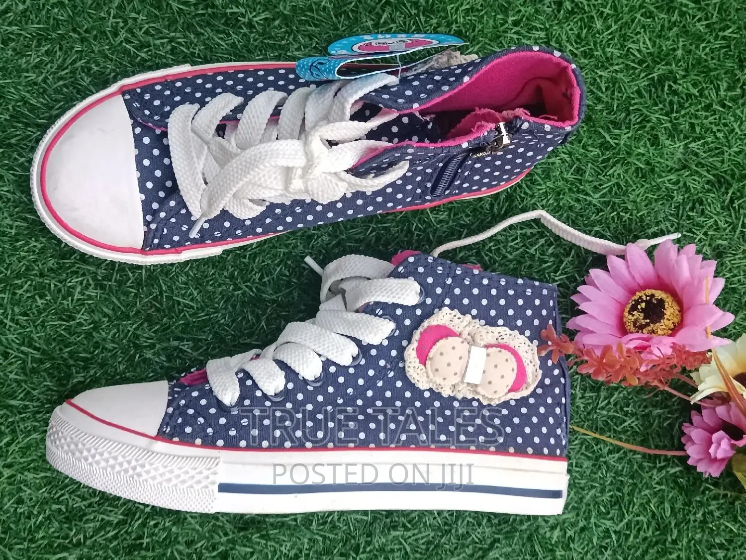 Girls Solid High Top Sneakers