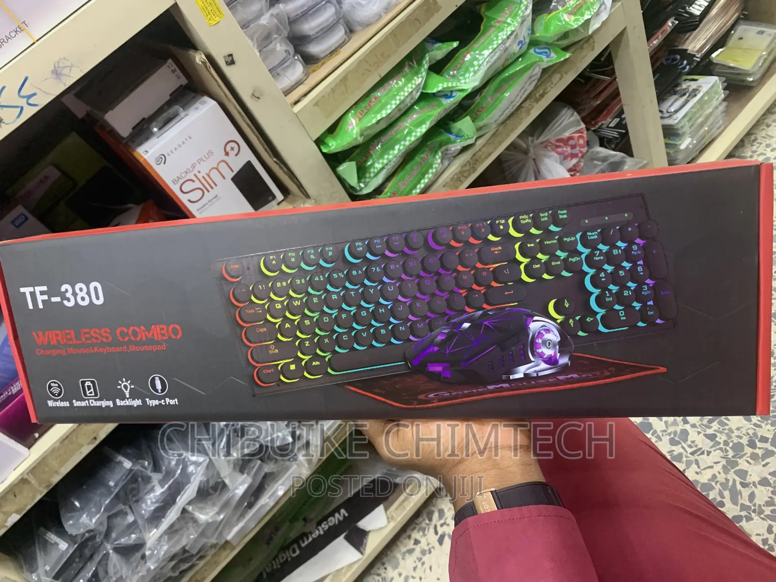 Rechargeable Wireless Gaming Keyboard and Mouse TF-380