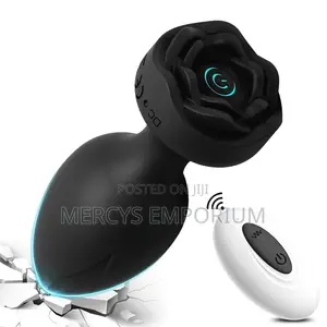 Rose Anal Butt Plug Sex Toy Vibrating and Rechargeable