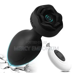 Rose Anal Butt Plug Sex Toy Vibrating and Rechargeable