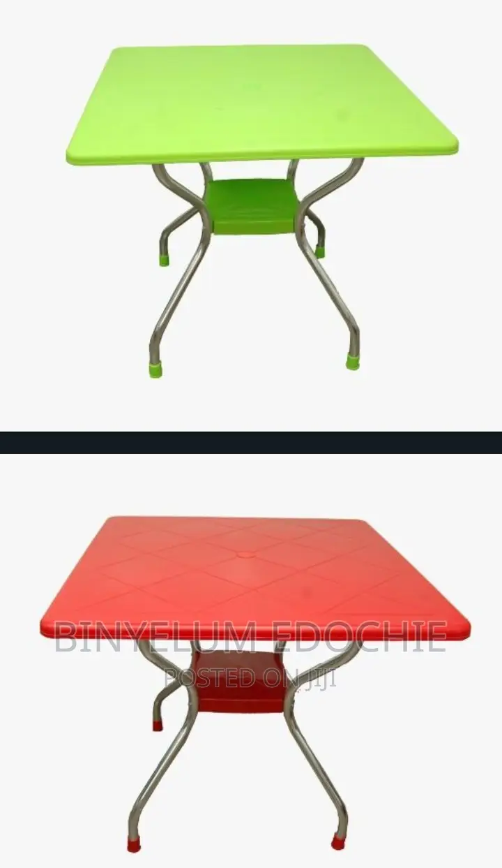 Plastic Table With Metal Legs