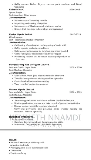 Industrial Machine Operator