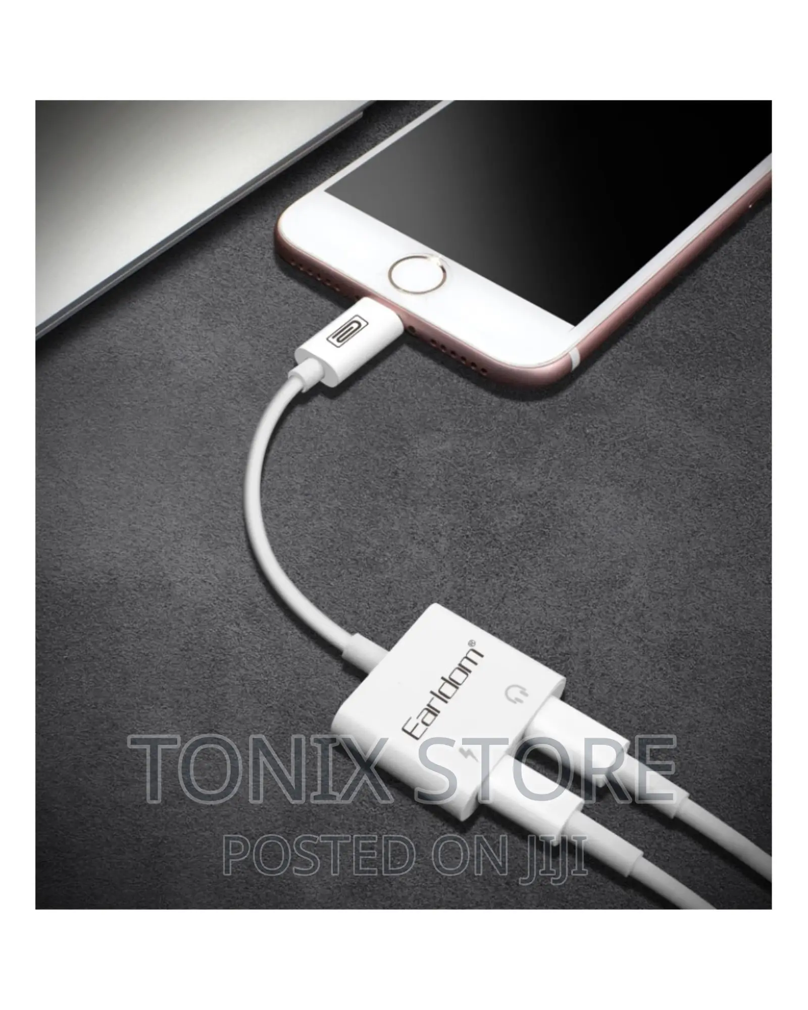 Dual Lightning Adapter for Music and Charging