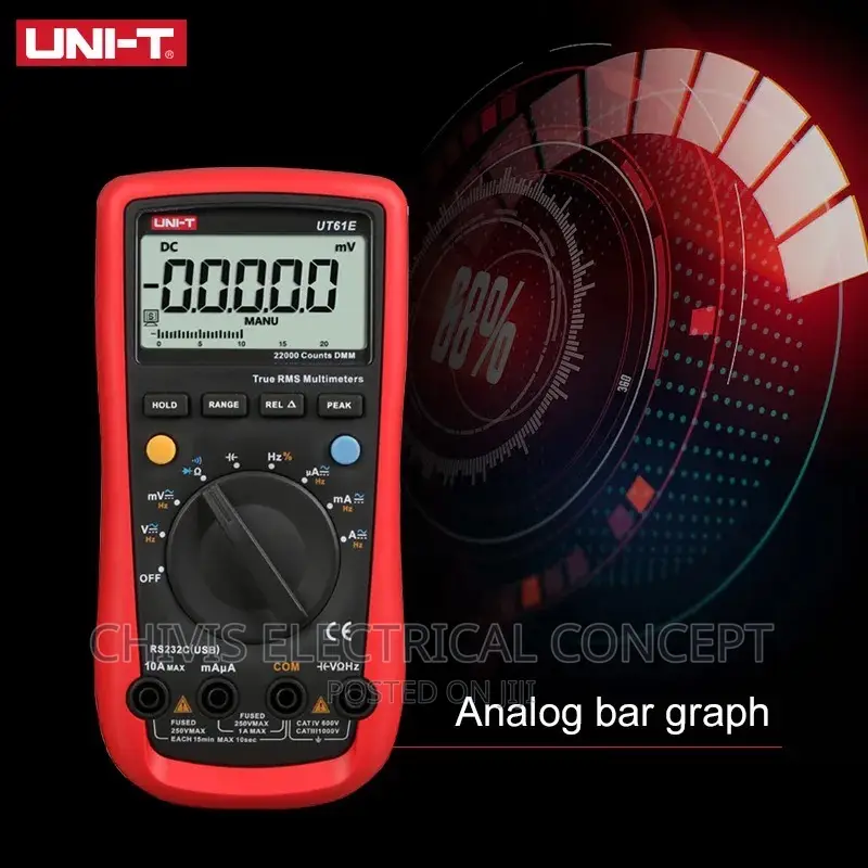 Uni-T Ut61b Digital Multimeter Meter True RMS 1000v Ac Dc