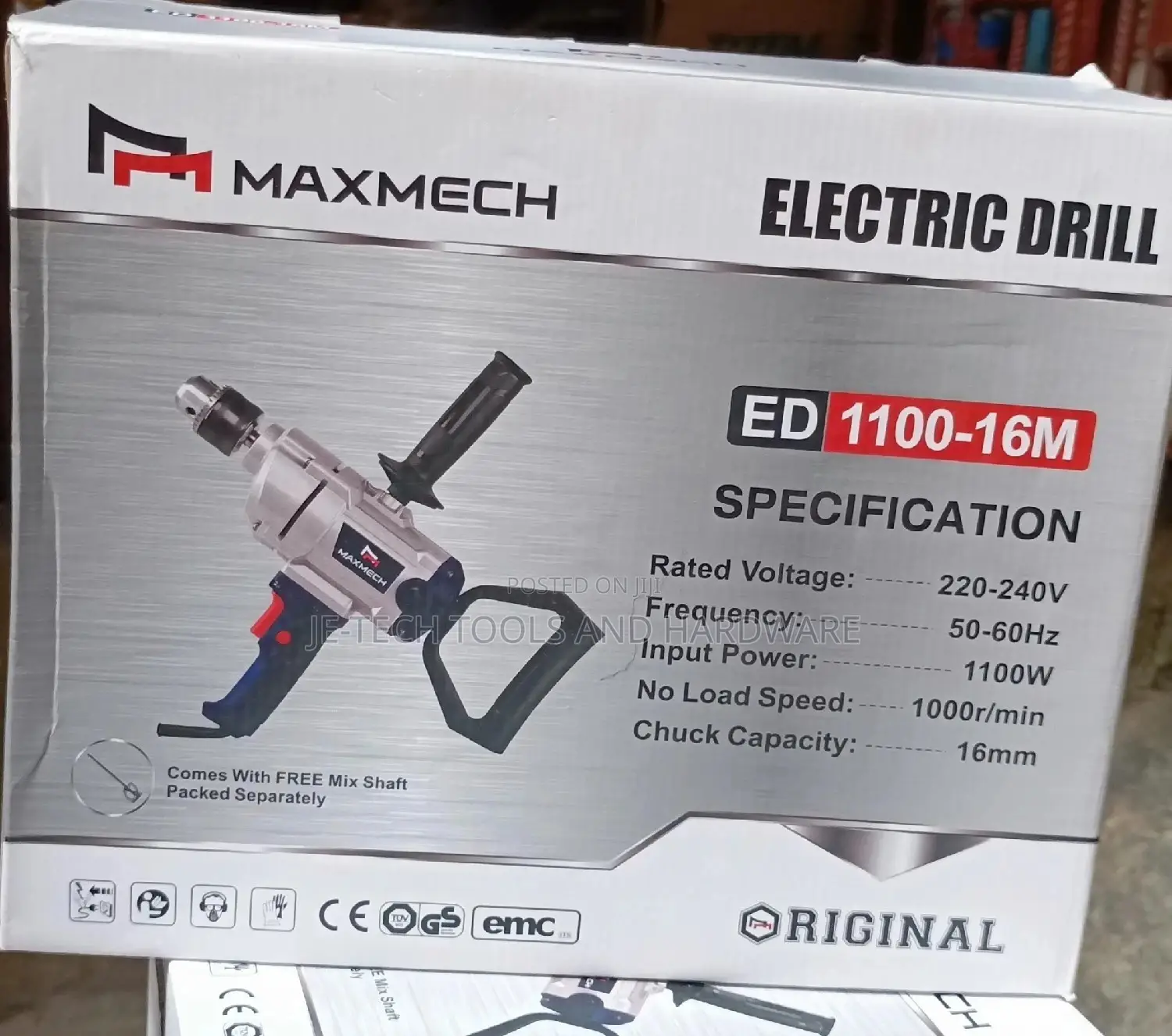2 in 1 16mm Electric Drill Machine With Paint Mixer Rod