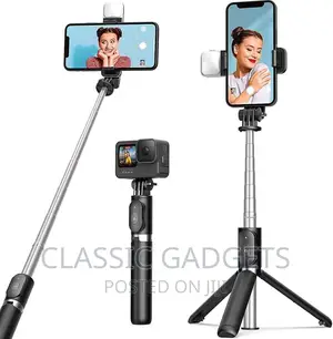 Q07 Bluetooth Integrated Selfie Stick With Light And Remote