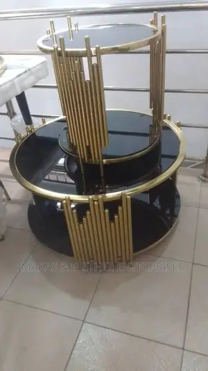 Quality Glass Top Center Table With Side Tables
