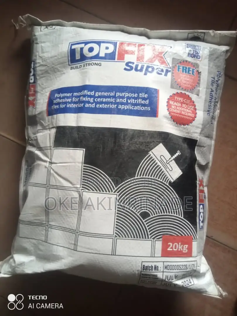 Top Fix Super Tile Adhesive High Quality and Affordable 20kg