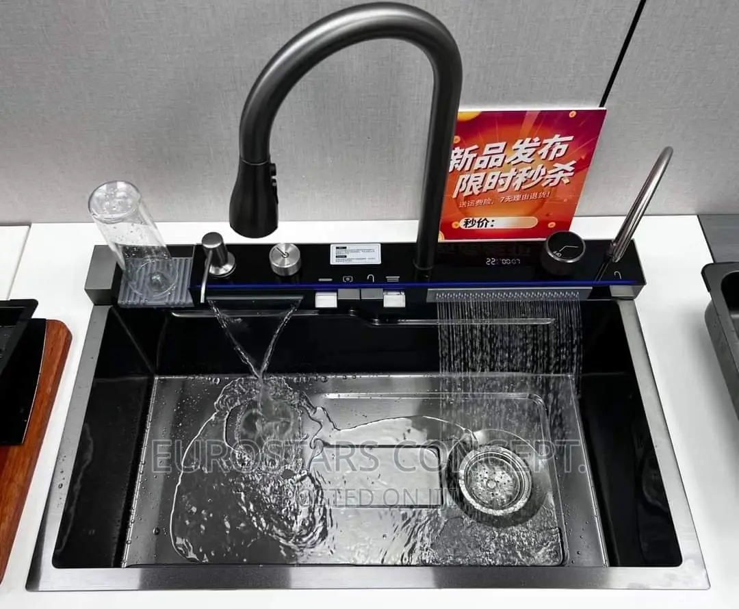 New Model Temperature Kitchen Sink With Pressing Control