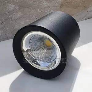 Ceiling Surface Mounting Cob Led Downlight.Round Black 15W
