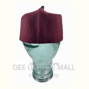Men Wind Igbo Cap,Wine African Cap, Igbo Cap, Kufi Cap, Wine