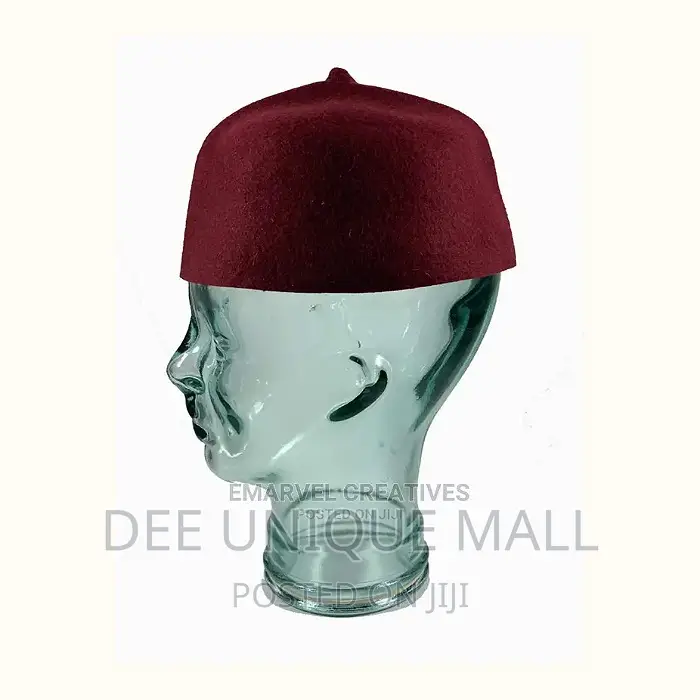 Men Wind Igbo Cap,Wine African Cap, Igbo Cap, Kufi Cap, Wine
