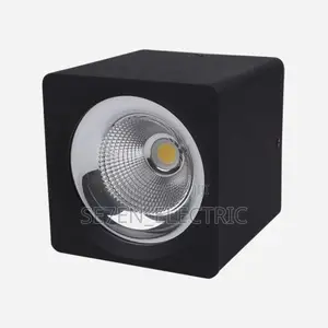 Ceilling Surface Mounting Cob Led Downlight.Sqaure Black 10w
