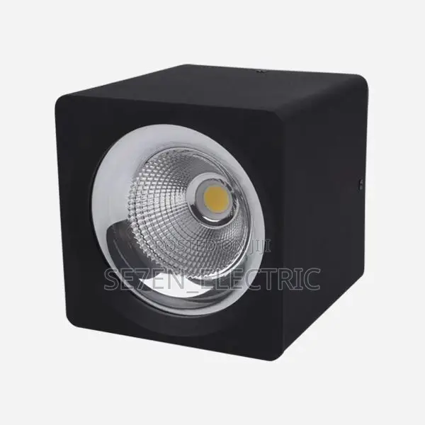 Ceilling Surface Mounting Cob Led Downlight.Sqaure Black 10w