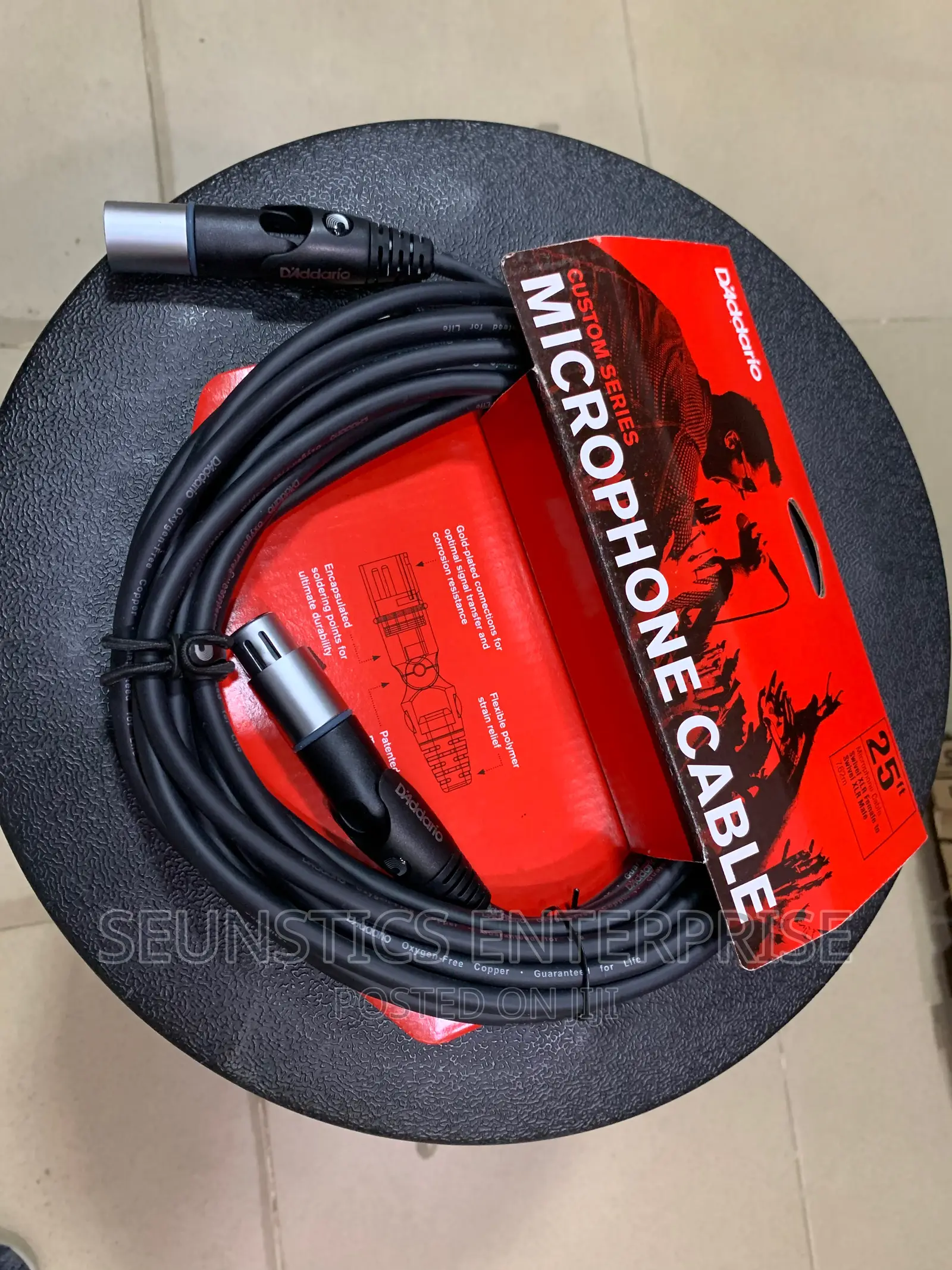 Quality D’Addario 25 Feet Microphone Cable/Cord
