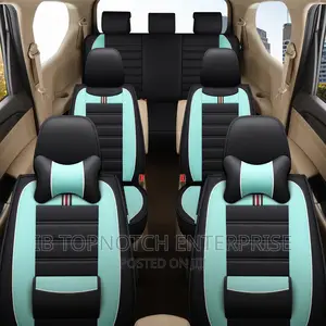Green Black Leather Car Seven Seats Cover