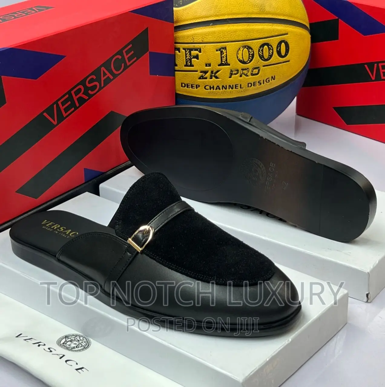 Men Versace Lùxury Flat Half Shoe