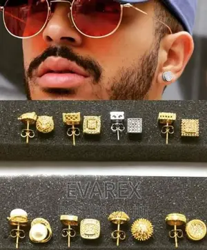 Non Tarnish Original Men Earring. Pin (Stud) Type