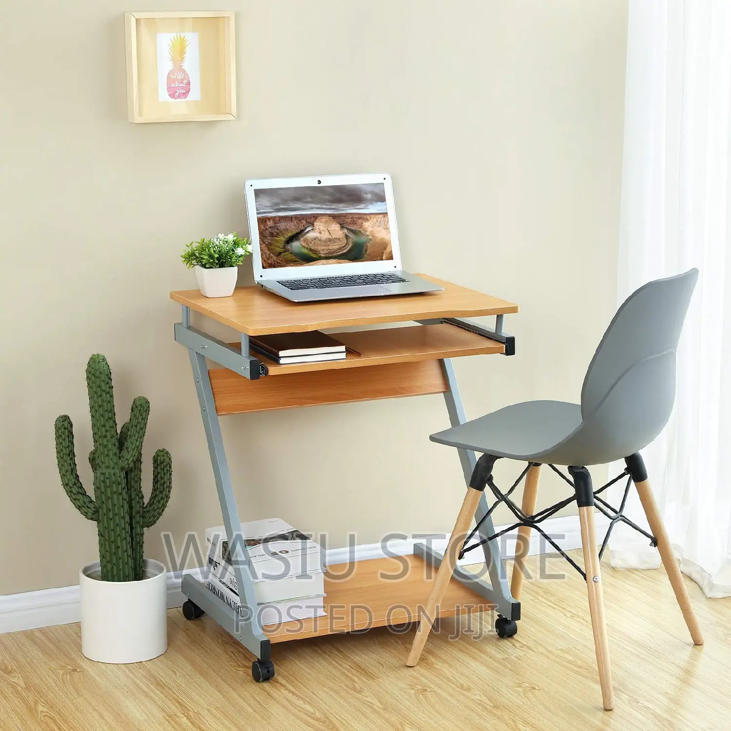 Z Shaped Laptop Table With Drawer