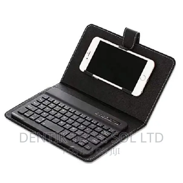 Wireless Bluetooth Keyboard for Tablet PU Leather Case-Black