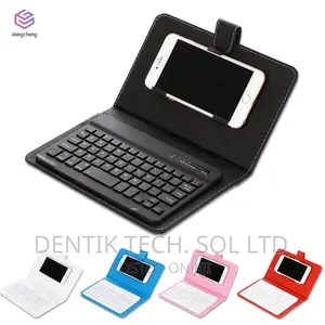 Wireless Bluetooth Keyboard for Tablet PU Leather Case-Black