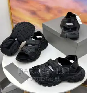 Solid BALENCIAGA Luxury Sandals-Black/Blue