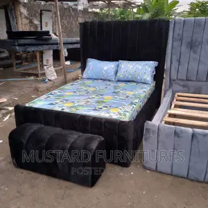 Quality Bedframe 4.5x6ft High Padded Back Rest