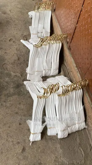 White Hangers With Golden Head