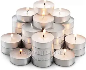 Unscented Tea Lights Candles (50 Pcs)