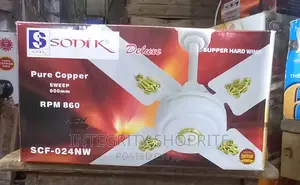 Sonik Short 4 Blade Ceiling Fan -White