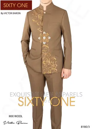 Italian Style Bespoke Victor Baron Safari Men's Suit
