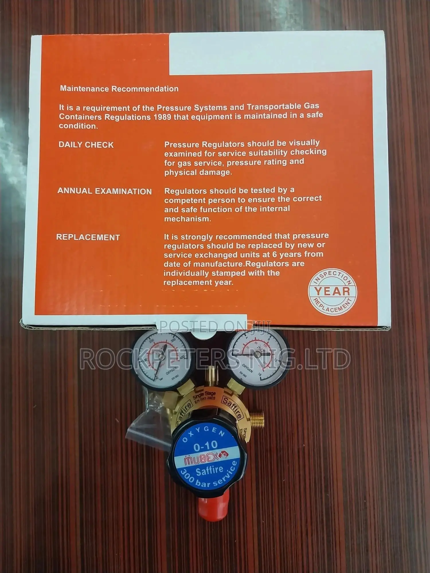 Murex Saffire Single Stage Regulator Oxygen O-10