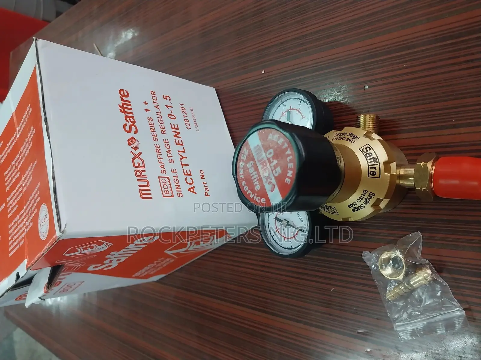 Murex Single Stage Acetylene Regulator - Two Gauge