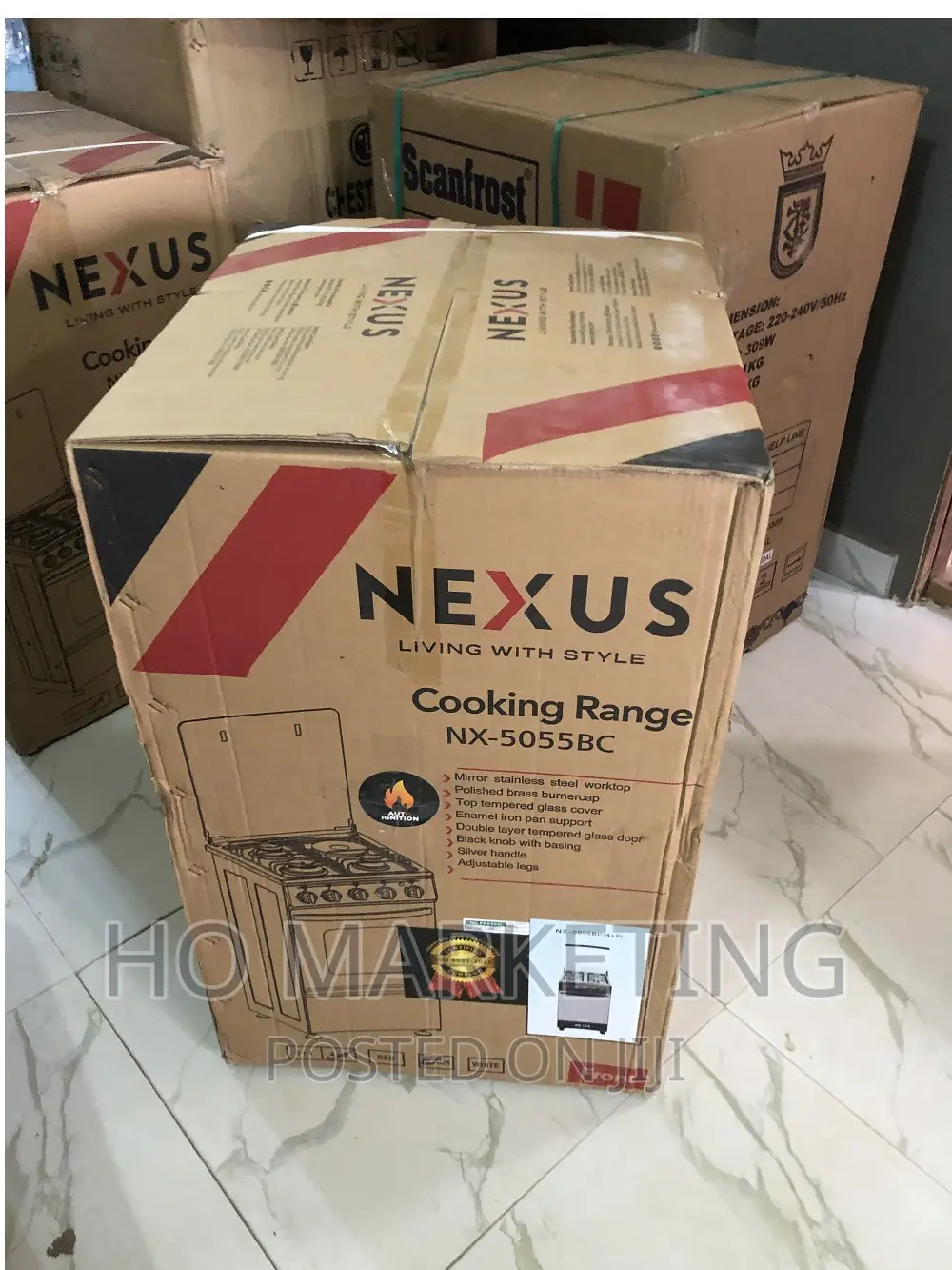 Brand New Auto Ignition Nexus 4 Burner Gas Cooker
