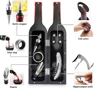Bottle Shaped Wine Opener Set