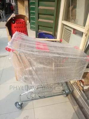 Steel Supermarket Basket With Trolley(All Liters Available