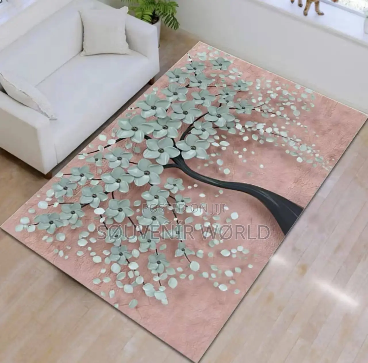 Faux Cashmere Square Shape Rug