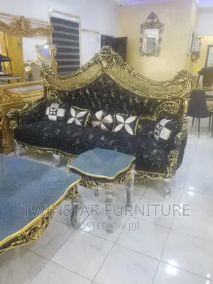 New Modern Egyptian Sofa Chairs With Table and Side Stools