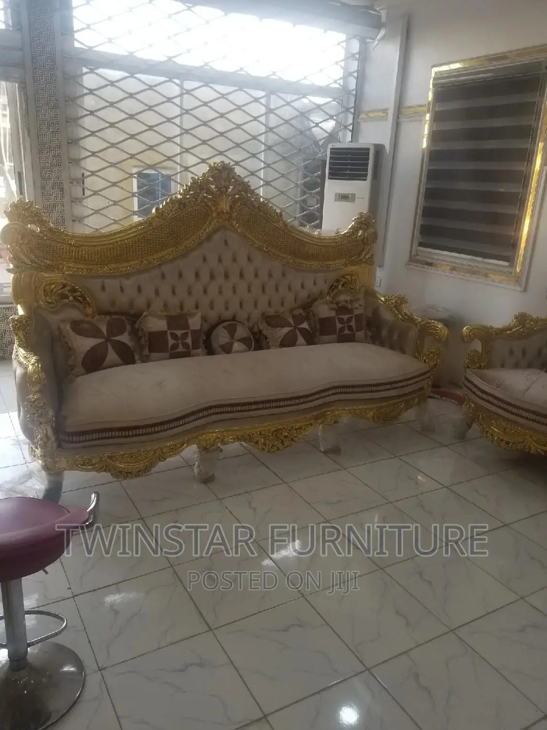 New Modern Egyptian Sofa Chairs With Table and Side Stools