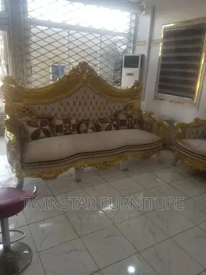 New Modern Egyptian Sofa Chairs With Table and Side Stools