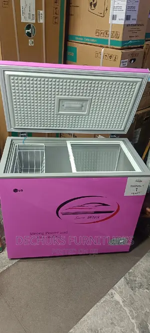 LG Chest Freezer With Inner Slide Glass (290 Liters) Pink