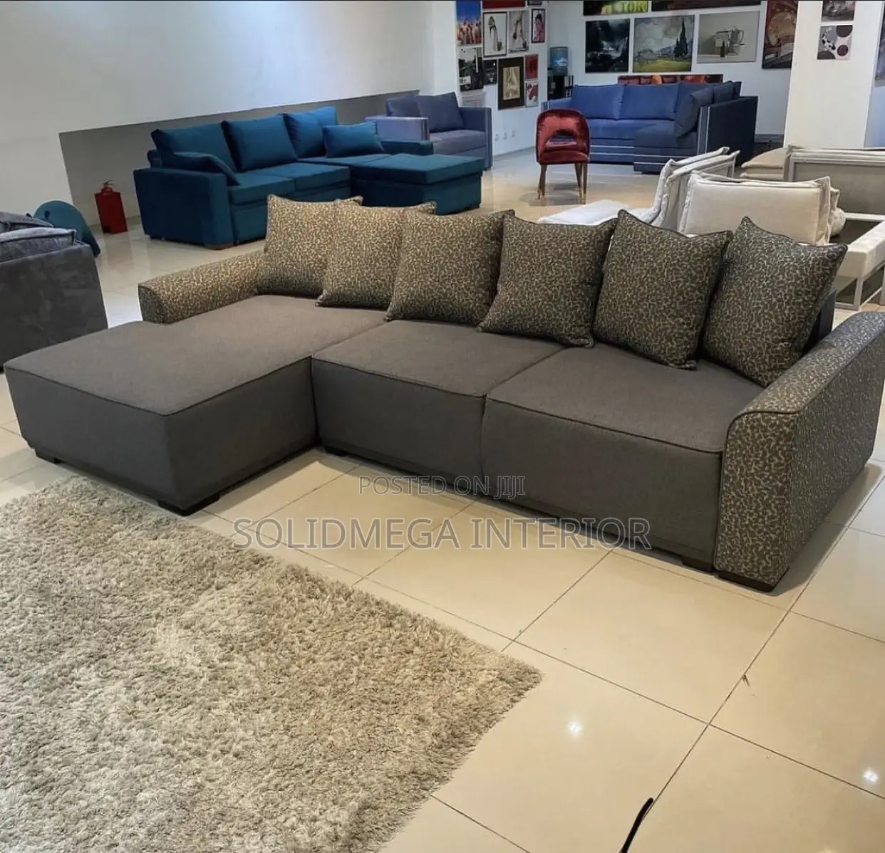 Solid Interior 6 Seater Sofa