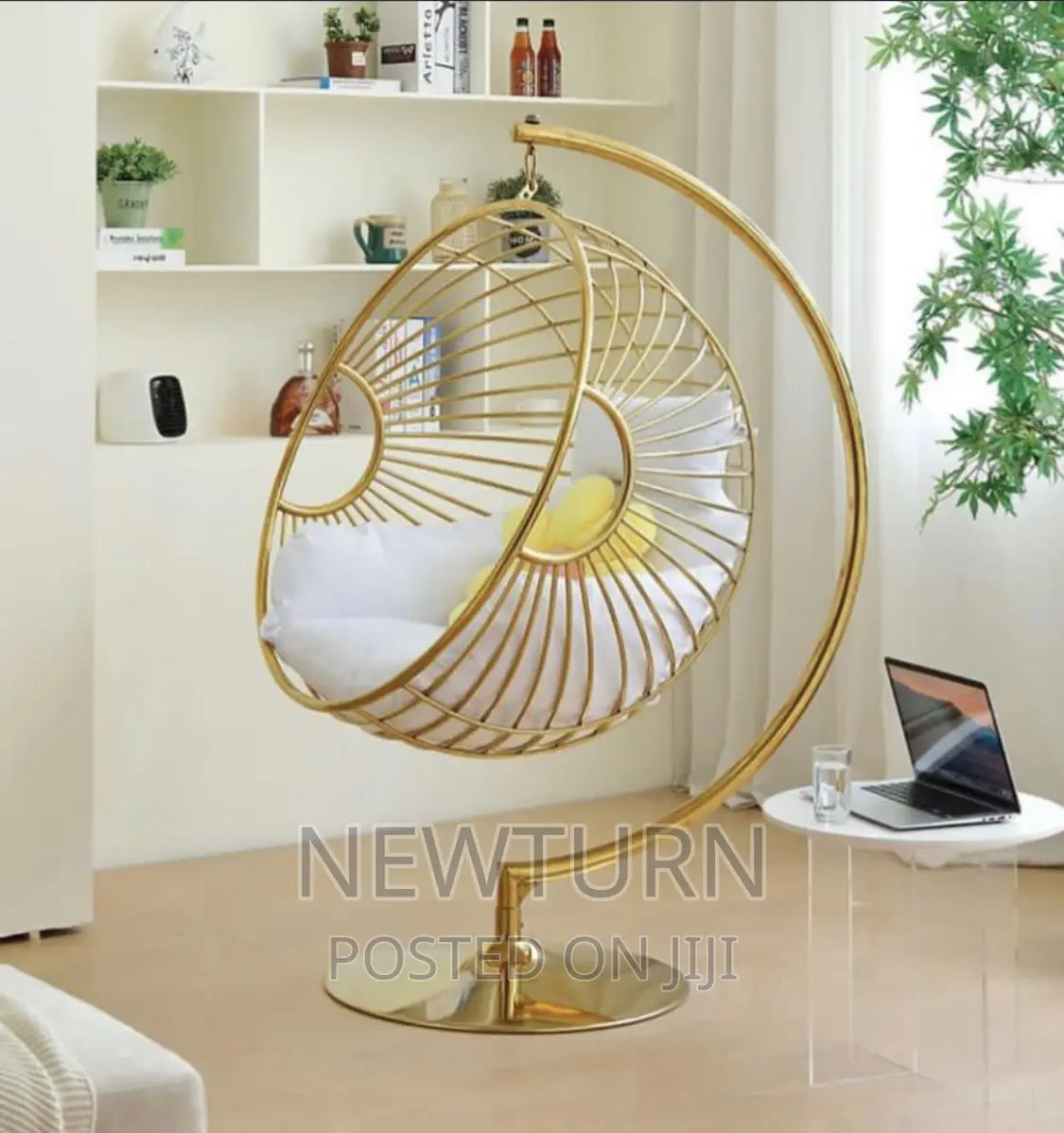 Quality Gold Iron Swings Chair.