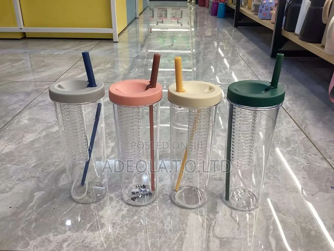 Transparent Jar With Straw