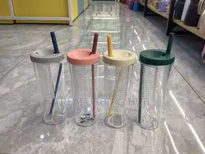 Transparent Jar With Straw