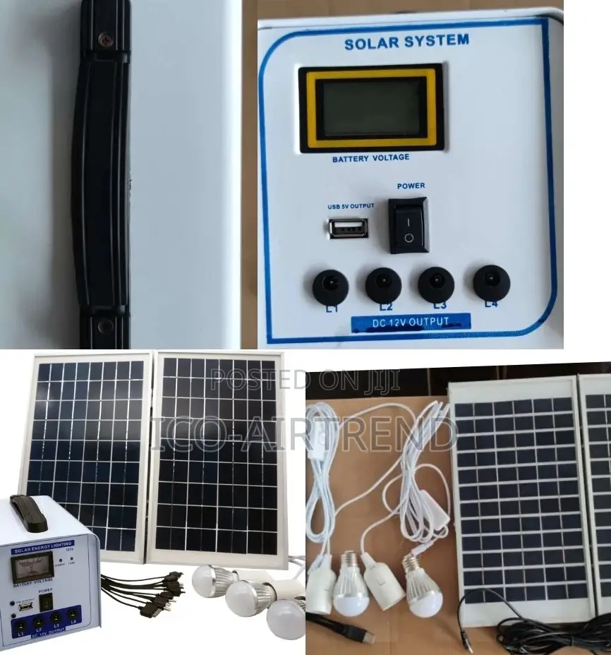 20W Portable Home Lighting Battery Solar Panel Light Kit