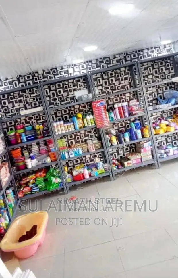 Strong Metal Shelves With Step