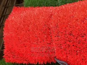Red Color Artificial Grass Rugs (25mm)
