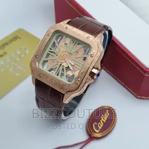 Original CARTIER MECHANICAL Leather Strap Available in Store
